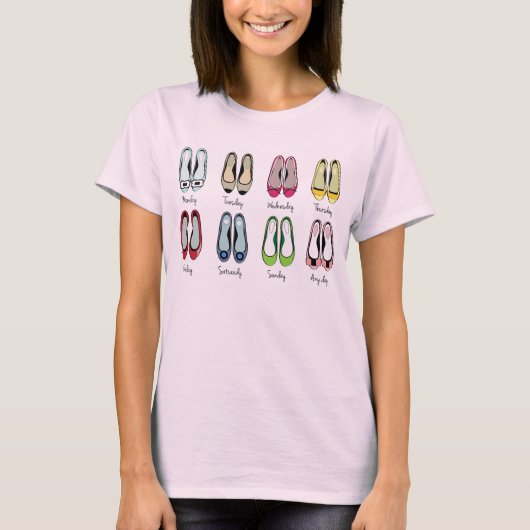 Ballerina Shoes Dames T-shirt (Voorkant)
