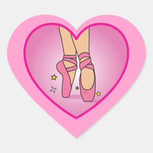Ballerina Shoes: Hartslag op hartstik Hart Sticker