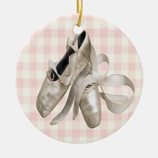 Ballerina Shoes Keramisch Ornament (Voorkant)