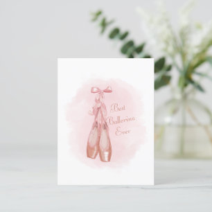 Ballerina Shoes Pastel Pink Thmed Briefkaart