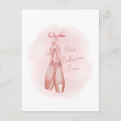 Ballerina Shoes Pastel Pink Thmed Briefkaart (Voorkant)