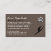 Ballerina Silhouet, dansinstructeur Visitekaartje (Achterkant)