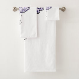 Ballerina Silhouette Bad Handdoek