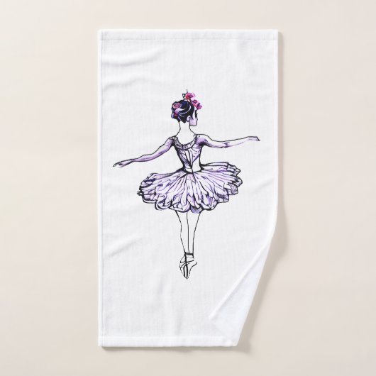 Ballerina Silhouette Bad Handdoek (Handdoek)