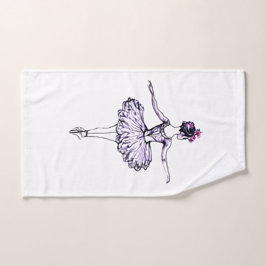 Ballerina Silhouette Bad Handdoek (Handdoek)