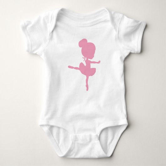 Ballerina Silhouette, Ballet Girl, Ballet Dance Romper (Voorkant)