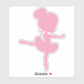 Ballerina Silhouette, Ballet Girl, Ballet Dance Sticker (Vel)