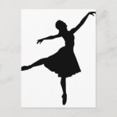 Ballerina Silhouette Briefkaart (Voorkant)