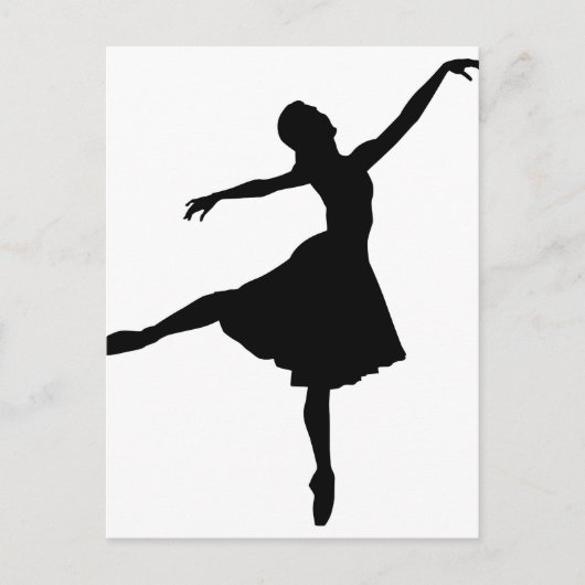 Ballerina Silhouette Briefkaart (Voorkant)