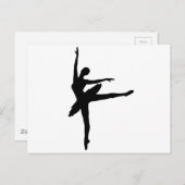 Ballerina Silhouette Briefkaart (Voorkant / Achterkant)