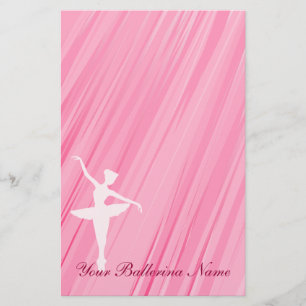 Ballerina Silhouette Briefpapier papier