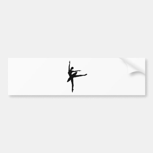 Ballerina Silhouette Bumpersticker (Voorkant)