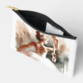 Ballerina Silhouette Cosmetic Bag - Graceful & Chi Etui (Open)