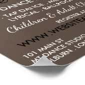 Ballerina Silhouette, Dance Lesson Adverteren Poster (Hoek)