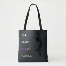 Ballerina Silhouette Dance Quote Zwart