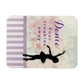 Ballerina Silhouette danst uw troebels weg Magneet (Horizontaal)