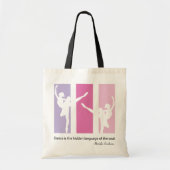 Ballerina Silhouette in roze Tote Bag (Voorkant)