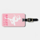 Ballerina Silhouette KIES UW ACHTERGRONDKLEUR Bagagelabel (Voorkant horizontaal)