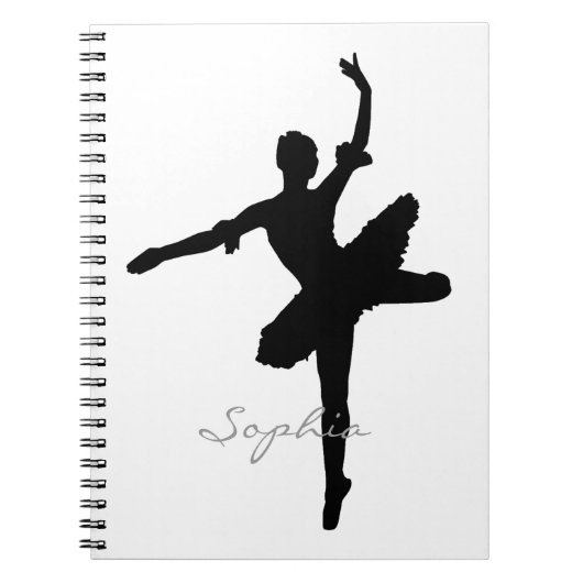 Ballerina Silhouette Notitieboek (Voorkant)