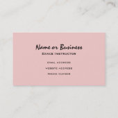 Ballerina Silhouette op een Heart Mandala Pattern Visitekaartje (Achterkant)