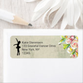 Ballerina Silhouette over het  ontwerp van Floral Etiket (Insitu)