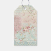 Ballerina Silhouette over het  patroon Dank u wel Cadeaulabel (Achterkant)