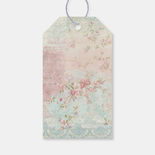 Ballerina Silhouette over het  patroon Dank u wel Cadeaulabel (Achterkant)