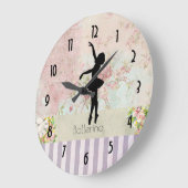 Ballerina Silhouette over het patroon van Elegant Grote Klok (Hoek)