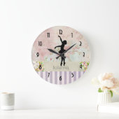 Ballerina Silhouette over het patroon van Elegant Grote Klok (Huis)