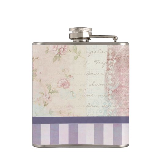 Ballerina Silhouette over het patroon van Elegant Heupfles (Achterkant)