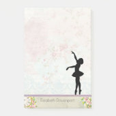 Ballerina Silhouette over het  patroon van Elegant Post-it® Notes (Voorkant)