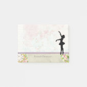 Ballerina Silhouette over het  patroon van Elegant Post-it® Notes (Voorkant)