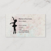 Ballerina Silhouette over het  patroon van Elegant Visitekaartje (Achterkant)