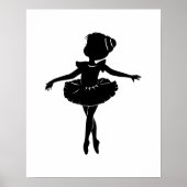 Ballerina Silhouette Poster (Voorkant)