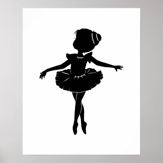 Ballerina Silhouette Poster (Voorkant)