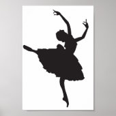Ballerina Silhouette Poster (Voorkant)