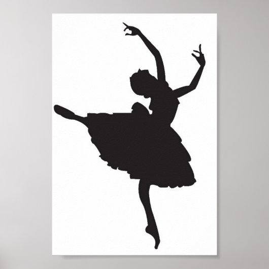 Ballerina Silhouette Poster (Voorkant)