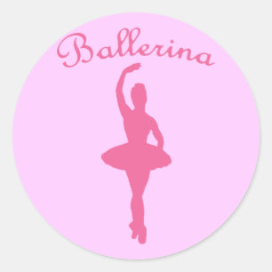 Ballerina Silhouette Ronde Sticker
