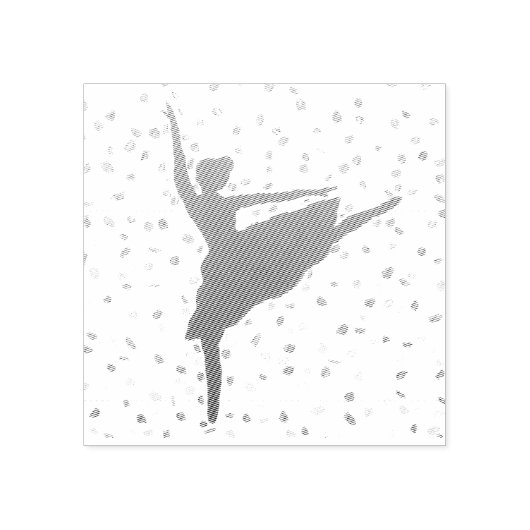 Ballerina Silhouette Rubberstempel (Afrduk)