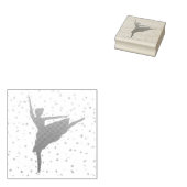 Ballerina Silhouette Rubberstempel (Gestempeld)