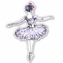 Ballerina Silhouette Sticker