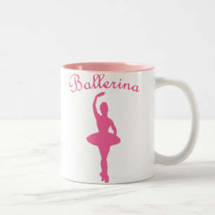 Ballerina Silhouette Tweekleurige Koffiemok