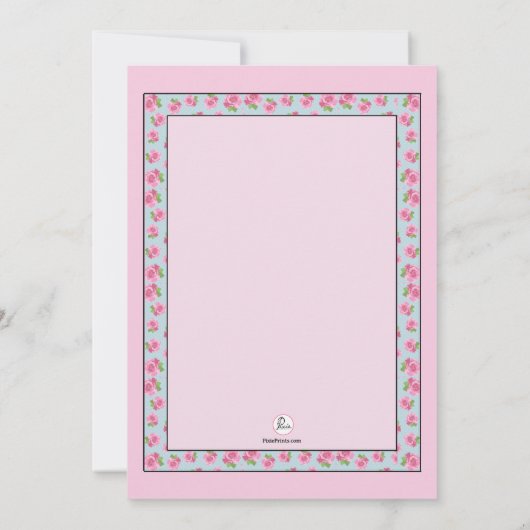 Ballerina Silhouette - uitnodiging (Achterkant)