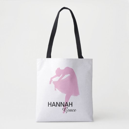 Ballerina Silhouette voor Little Dancer Tote Bag (Voorkant)