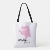 Ballerina Silhouette voor Little Dancer Tote Bag (Achterkant)