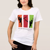 Ballerina Silhouetten Dansen Tri-Blend Shirt (Voorkant)