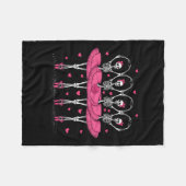 Ballerina Skeleton Dance Grappig Halloween Ballet Fleece Deken (Voorkant (Horizontaal))