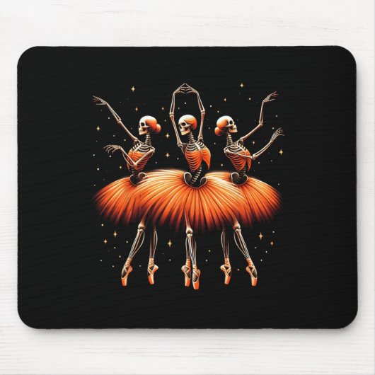Ballerina Skeleton Dance Grappig Halloween Ballet  Muismat (Voorkant)