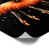 Ballerina Skeleton Dance Grappig Halloween Ballet  Poster (Hoek)