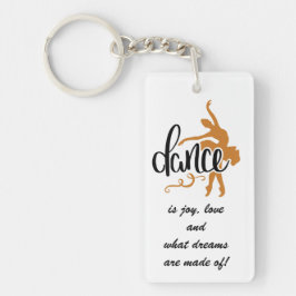 Ballerina Sleutelhanger met Dance Quote